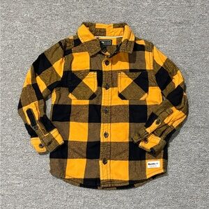 Like new ROOTS 3T flannel lumberjack mustard and black shirt